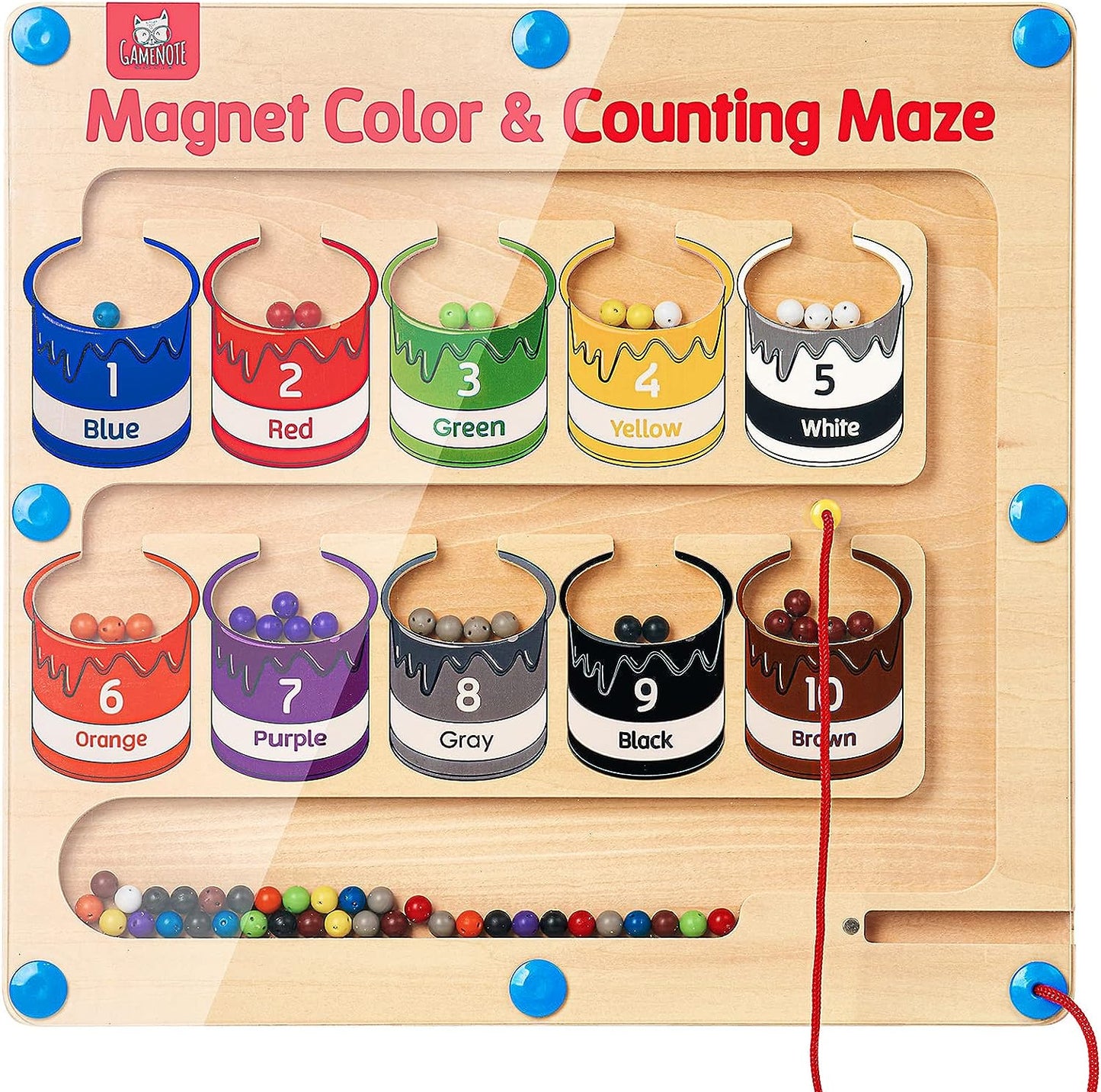 Magnetic Colour and Number Maze Toy