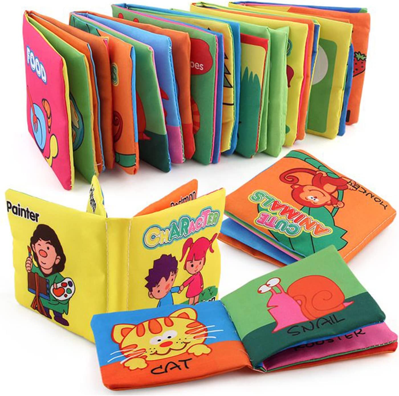 Baby Soft Cloth Books (Set of 6)