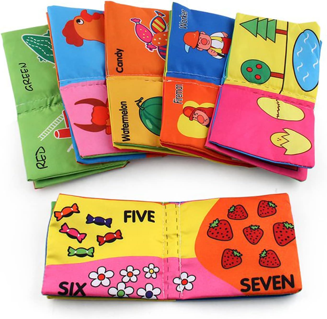 Baby Soft Cloth Books (Set of 6)