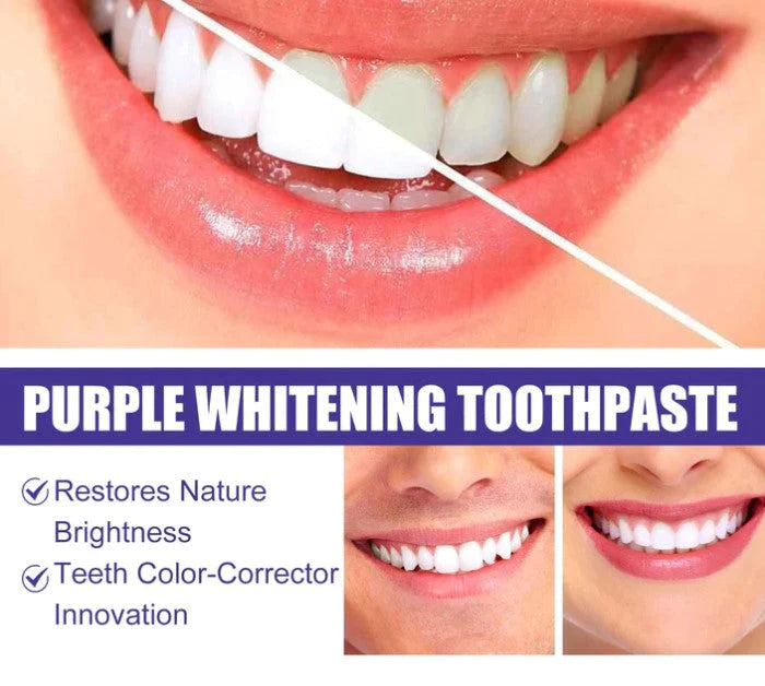 EELHOE Purple Bright-white Toothpaste Tooth Cleaning